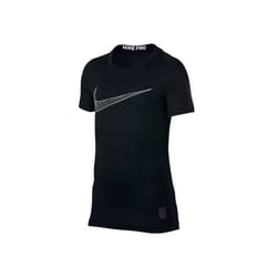 T-Shirt de Compression Nike JR - Noir - Manches Courtes - Garçon