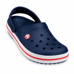 Crocs Crocband Clog, Femelle, Adulte, Marine, Rouge, Blanc, 39 - 40, EUE, Monochromatique