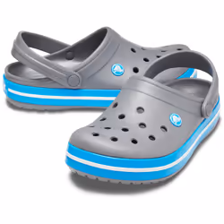Crocs Crocband Blocages Unisexe Gris, Bleu, Blanc