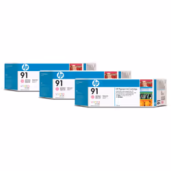 HP 91 3-pack 775-ml Light Magenta DesignJet Pigment Ink Cartridges, Encre à pigments, 775 ml, 1 pièce(s), Multi pack