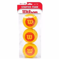 Lot de 3 balles de tennis Wilson en mousse Starter Tour