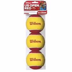 Balles de tennis - WILSON - Starter - Lot de 3 - Couleur Rouge - Pour Enfants
