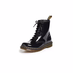 Bottes 1460 Patent Cuir Noir