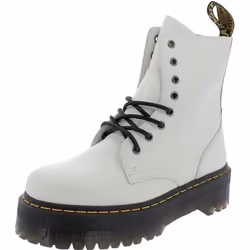 Bottes Femme Dr. Martens Polished Smooth Blanc en Cuir Résistant à lUsure