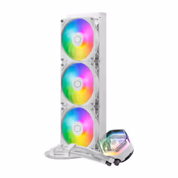 Cooler Master MasterLiquid 360 ATMOS White, Kit de refroidissement du liquide, 12 cm, 2500 tr/min, 27,2 dB, 70,7 cfm, 120 m³/ ...