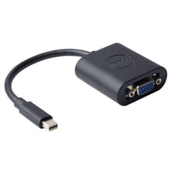 DELL 0.2m, Mini DisplayPort/VGA VGA (D-Sub) Noir