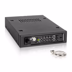 Icy Dock MB491SKL-B, 8,89 cm (3.5"), Panneau de support, 2.5", SATA, Série Attachée SCSI (SAS), Noir, Métal