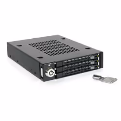 Icy Dock MB993SK-B, 2,5/3,5", Panneau de support, 2.5", Série ATA III, Série Attachée SCSI (SAS), Noir, Métal
