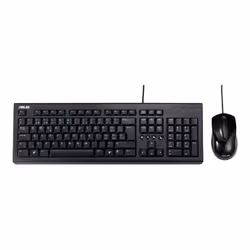 ASUS U2000, Taille réelle (100 %), USB, Clavier mécanique, Noir, Souris incluse