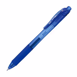 Pentel EnerGel-X, Stylos rétractables à encre gel, Bleu, Bleu, Plastique, Rond, Ambidextre