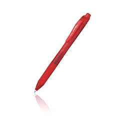 Pentel Energel X, Stylos rétractables à encre gel, Rouge, Rouge, Translucide, Plastique, Caoutchouc, Caoutchouc, Ambidextre
