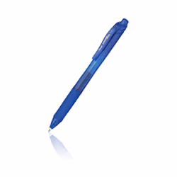 Pentel Energel X, Stylos rétractables à encre gel, Bleu, Bleu, Translucide, Plastique, Caoutchouc, Caoutchouc, Ambidextre