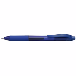 Pentel Energel X 1.0, Stylo à bille retractable avec clip, Bleu, Bleu, Plastique, 1 mm, Ambidextre