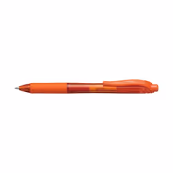 Pentel EnerGel X, Stylo à bille retractable avec clip, Orange, Orange, Plastique, 0,7 mm, Ambidextre