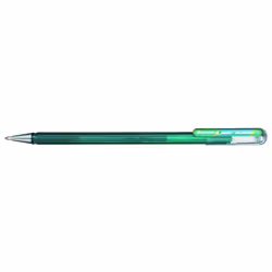 Pentel Hybrid Dual Metallic, Stylos à encre gel avec bouchon, Bleu, Vert, Métallique, Bleu, Vert, Métallique, Plastique, Fin, ...