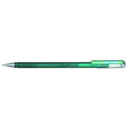 Pentel Hybrid Dual Metallic Stylos à encre gel avec bouchon Fin Bleu, Vert, Métallique 1 pièce(s)