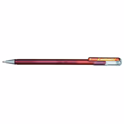 Pentel Hybrid Dual Metallic, Stylos à encre gel avec bouchon, Métallique, Orange, Jaune, Métallique, Orange, Jaune, Plastique ...
