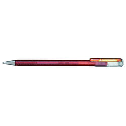 Pentel Hybrid Dual Metallic Stylos à encre gel avec bouchon Fin Métallique, Orange, Jaune 1 pièce(s)