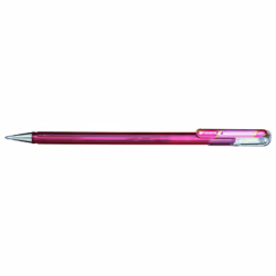 Pentel Hybrid Dual Metallic, Stylos à encre gel avec bouchon, Métallique, Rose, Métallique, Rose, Plastique, Fin, 1 mm