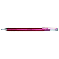 Pentel Hybrid Dual Metallic Stylos à encre gel avec bouchon Fin Métallique, Rose 1 pièce(s)
