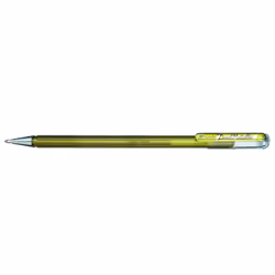 Pentel Hybrid Dual Metallic, Stylos à encre gel avec bouchon, Or, Métallique, Or, Métallique, Plastique, Fin, 1 mm