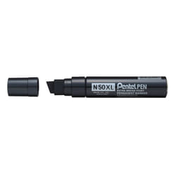 Pentel N50XL marqueur indélébile Pointe biseautée Noir 6 pièce(s)