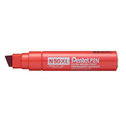 Pentel N50XL marqueur indélébile Pointe biseautée Rouge 6 pièce(s)
