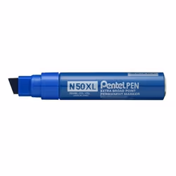 Pentel N50XL, Bleu, Pointe biseautée, Bleu, Métal, 70 m, Carton, Verre, Métal, Papier, Plastique, Caoutchouc, Bois