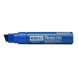 Pentel N50XL marqueur indélébile Pointe biseautée Bleu 6 pièce(s)
