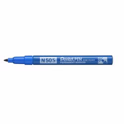 Pentel N50S, 1 pièce(s), Bleu, Pointe ogive, Bleu, Argent, Aluminium, Rond