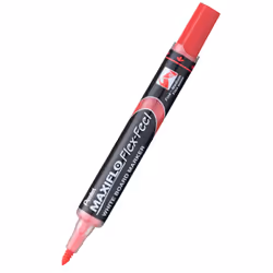 Pentel Whiteboard-Marker Maxiflo Flex-Feel rot, 12 pièce(s), Rouge, Pointe du marqueur, Rouge, Polypropylène (PP), Rond