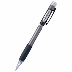 Pentel AX125-AE, Noir, Acrylonitrile-Butadiène-Styrène (ABS), Élastomère thermoplastique (TPE), Noir, HB, 0,5 mm, Rond