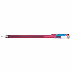 Pentel K110-DCPX, Stylos rétractables à encre gel, Bleu métal, Rose, Rose, Transparent, Rond, Ambidextre, 1 mm