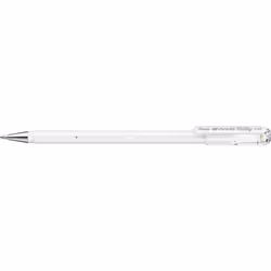 Pentel Hybrid Milky K108, Clip, Stylo à bille, Rechargeable, Blanc, 1 pièce(s)