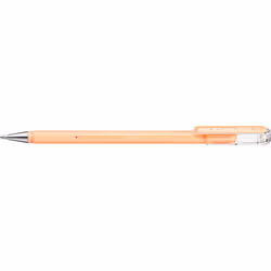 Pentel Hybrid Milky, Stylos à encre gel avec bouchon, Orange, Orange, Acier inoxydable, Rond, Pour droitier, 0,8 mm