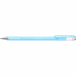 Pentel Hybrid Milky, Stylos à encre gel avec bouchon, Bleu, Bleu, Acier inoxydable, Rond, Pour droitier, 0,8 mm