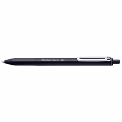 Pentel BX467-A, Clip, Stylo à bille rétractable avec clip, Noir
