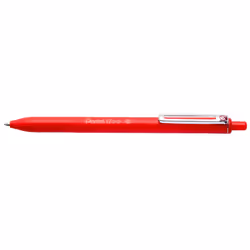 Pentel BX467-B, Clip, Stylo à bille rétractable avec clip, Rouge