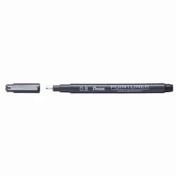 Pentel Pointliner, Clip, Stylo à bille, Noir, 12 pièce(s)
