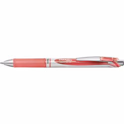 Pentel Energel BL77, Stylos rétractables à encre gel, Rose, Corail, Argent, Rond, 0,7 mm, Encre à base d'eau