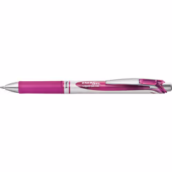 Pentel Energel BL77, Stylos rétractables à encre gel, Magenta, Magenta, Argent, Rond, 0,7 mm, Encre à base d'eau