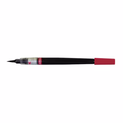 Pentel Colour Brush, Stylos rétractables à encre gel, Rouge, Noir, Rouge, Rond, 1 pièce(s)