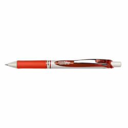 Pentel EnerGel Roller ECO, Stylos rétractables à encre gel, Rouge, Rouge, Argent, Blanc, Rond, 0,35 mm, 0,7 mm