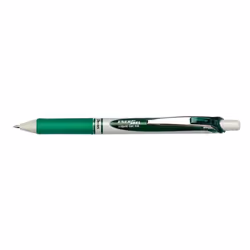 Pentel EnerGel Roller ECO, Stylos rétractables à encre gel, Vert, Vert, Argent, Blanc, Rond, 0,35 mm, 0,7 mm