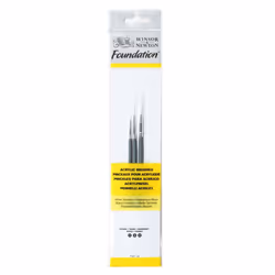 Winsor &amp; Newton 5295003, Set de pinceaux, Brosse ronde, Synthétique, 3 pièce(s)
