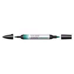Winsor & Newton 0201522, Vert, Couleurs assorties, Phthalo Green, Fin/moyen, Pointe biseautée/balle, Rond