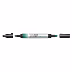 Winsor & Newton 0201312, Vert, Couleurs assorties, Hooker's Green Dark, Fin/moyen, Pointe biseautée/balle, Rond