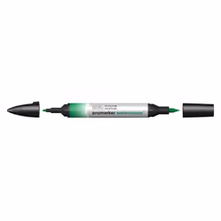 Winsor & Newton 0201311, Vert, Couleurs assorties, Hooker's Green, Fin/moyen, Pointe biseautée/balle, Rond