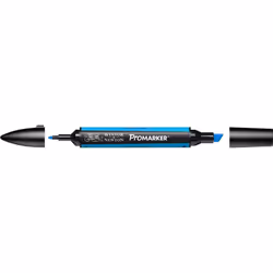 Winsor & Newton 0203351, Cyan, Multicolore, Cyan, Fin/moyen, Pointe biseautée/balle, Rond