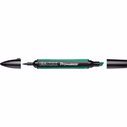 Winsor &amp; Newton 0203235, Vert, Multicolore, Emerald, Fin/moyen, Pointe biseautée/balle, Rond